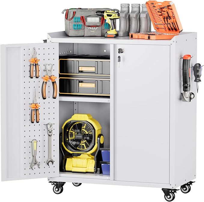 13.8" D x 26" W x 34.3" H Metal Storage Cabinet by REEMOON