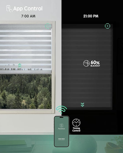 Yoolax Motorized Zebra Blinds Compatible - Image 4