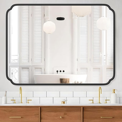 36 x 48 Inch Black Bathroom Vanity Mirror by FerytangeHome