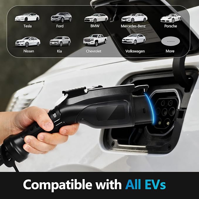 ChargeHere Level 2 EV Home Charger, 32A/40A | Real-Time Charging Speed Display - Image 4