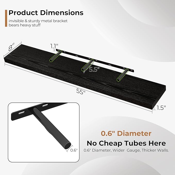 Fun Memories 55 Inch Floating Shelves - Image 3