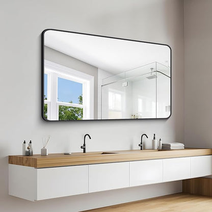 60" x 36"Bathroom Mirror, Matte Black Wall Mirror - Image 3