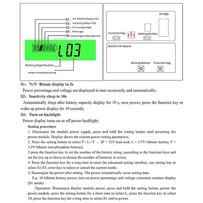 DC 12V 24V 36V 48V 60V 72V 84V Golf Cart Battery Meter - Image 6