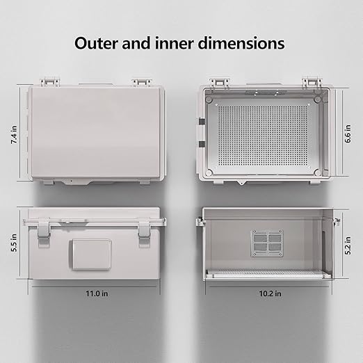 ABS Electrical Junction Box, Ventilated Design, Cable Grommets, IP65 Waterproof - Image 6