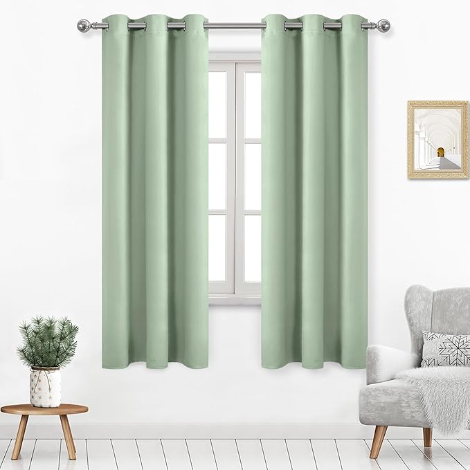 DWCN Light Green Blackout Curtains by DWCN