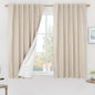 LAMIT Linen 100% Blackout Window Curtains by LAMIT