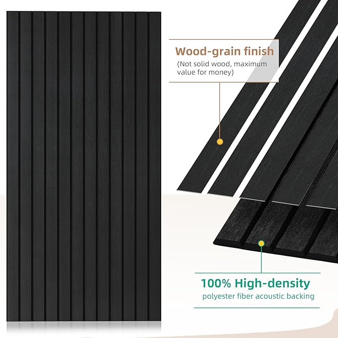 4 Pack Acoustic Panels, 47.2”x23.6” Decorative Large Acoustic Wall Panels - Image 2