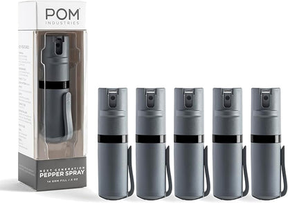 POM Pepper Spray Pocket Clip, Quick Flip Top Safety, Maximum Strength OC Formula by POMIndustries