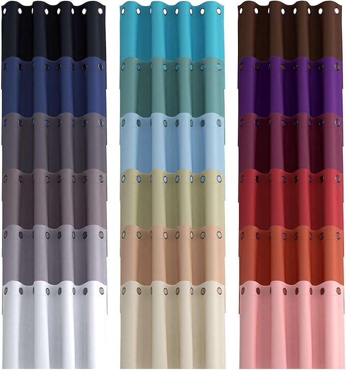 MIUCO Room Darkening Grommet Blackout Window Curtains Panels by MIUCO