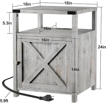 HOSEOKA Farmhouse Nightstand - Image 3