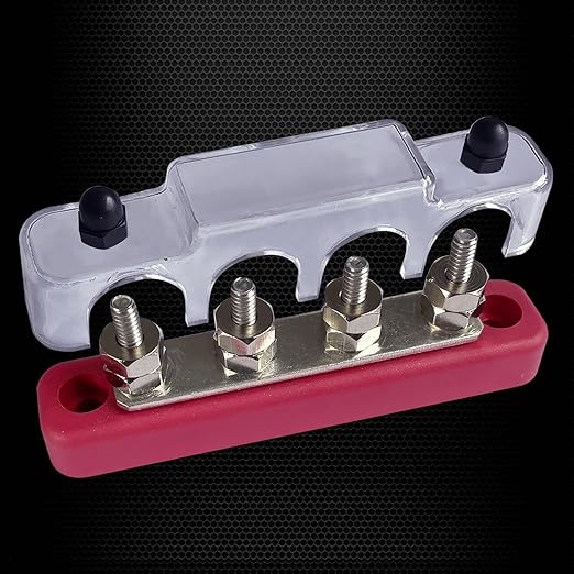 4 x #10 Studs Bus Bar, Ampper 4.2" Power Distribution Block Brass Battery - Image 5