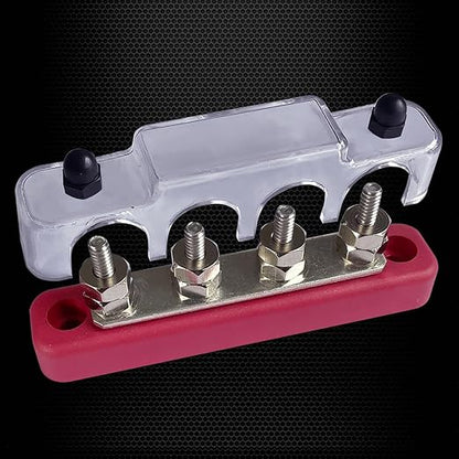 4 x #10 Studs Bus Bar, Ampper 4.2" Power Distribution Block Brass Battery - Image 5