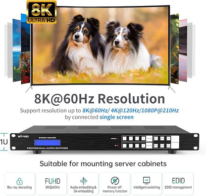 MT-VIKI 4x4 8K UHD HDMI 2.1 Matrix Switcher - Image 4