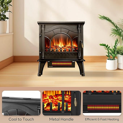 ZAFRO Freestanding Electric Fireplace Stove - Image 3