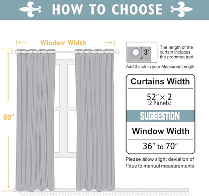 ChrisDowa 100% Blackout Curtains 80 inch Long - Image 6