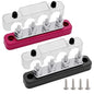 4 x #10 Studs Bus Bar, Ampper 4.2" Power/Ground Distribution Block Brass by Ampper