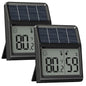 Digital Indoor Thermometer & Hygrometer, Light Powered Solar Indoor Temperature by BaldrInc