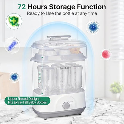 Freebaby Baby Bottle Sterilizer and Dryer, 4 in 1 Electric Steam Sanitizer and - Image 4