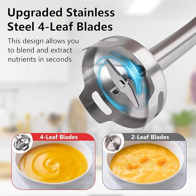 Liebe&Lecker Immersion Blender Handheld Cordless, 3 in 1 Cordless Hand Blender - Image 3