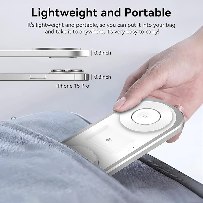 3 in 1 Fast Wireless Charger Stand - Image 5