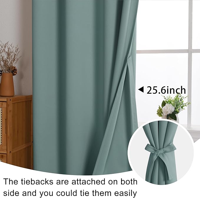JIUZHEN Stone Blue Blackout Curtains - Image 6