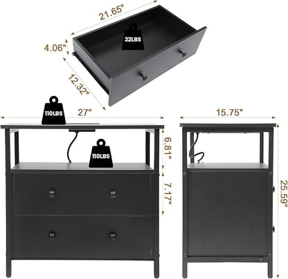Edbuosy 27 inch Wide Night Stand - Image 3