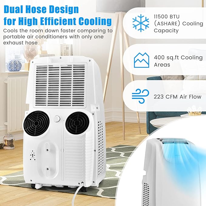 COSTWAY 11, 500 BTU Portable Air Conditioner, - Image 2