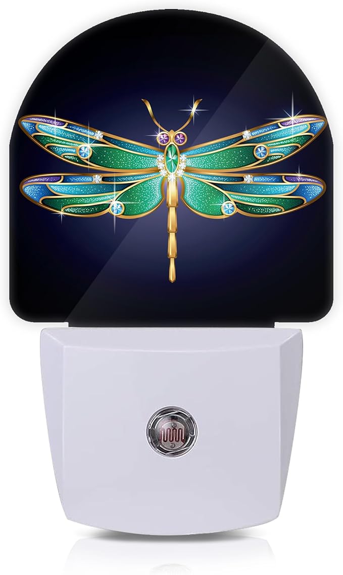 Axxitude Green Dragonfly Night Lights Plug into Wall by Axxitude