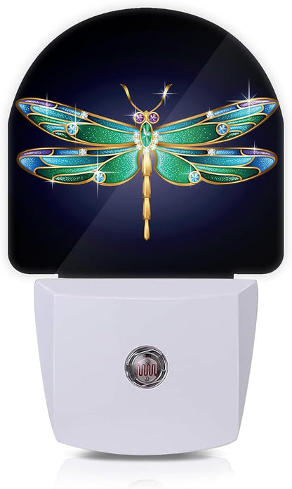 Axxitude Green Dragonfly Night Lights Plug into Wall by Axxitude