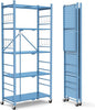 Storage Shelves with 20 Hooks, 5-Tier Foldable Shelf by Himix