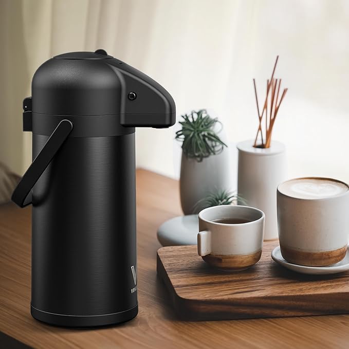 Airpot Coffee Carafe for Keeping Hot - 85 OZ/ 2.5L Coffee Dispenser - Insulated - Image 6