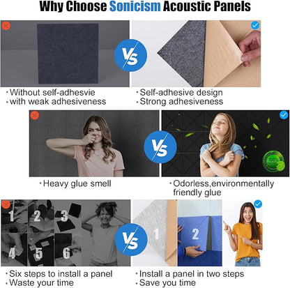 Sonicism 12 Pack X-Lined Acoustic Panels - Image 3