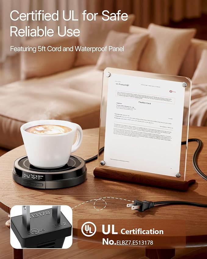 Coffee Mug Warmer for Desk, 50W Fast Heating Cup Warmer - Image 4