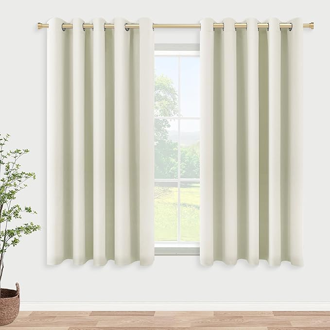 KOUFALL Small Window Curtains 45 Inch Length by KOUFALL