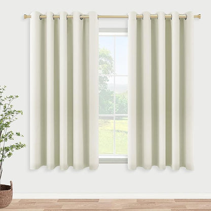 KOUFALL Small Window Curtains 45 Inch Length by KOUFALL