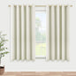 KOUFALL Cream Black Out Curtains 60x54 Inch Long by KOUFALL