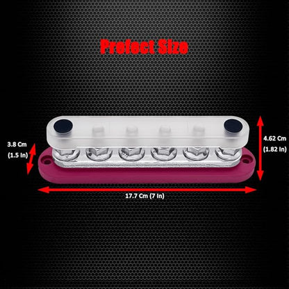 6 x M10 Studs Power Distribution Block Bus Bar 12V, Ampper 7" HD 300A Marine - Image 5