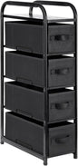 MAX Houser 4 Drawer Narrow Dresser Fabric Storage Tower Vertical Slim Storage by MAXHouser