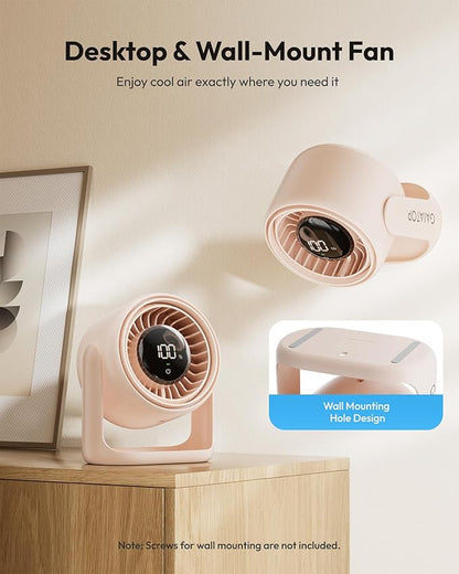 Gaiatop Desk Fan with Touch Control, 4000mAh Battery, 5 Speeds Ultra Quiet - Image 5