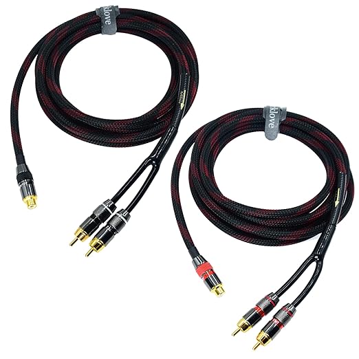 Arklove 3ft Shielded RCA Splitter Subwoofer Stereo Audio Video Cable 1 Female by Arklove