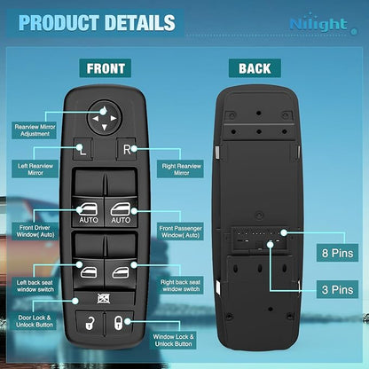 Nilight Power Master Window Switch Compatible - Image 2