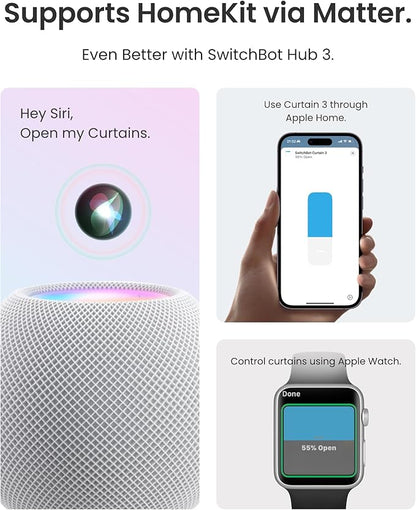 SwitchBot 2025 Automatic Curtain Opener 3 Rod- - Image 7