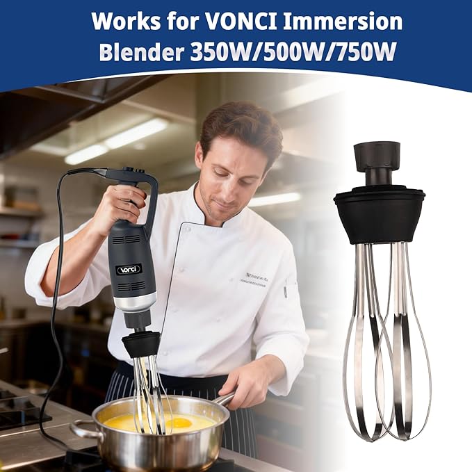 VONCI 10inch Detachable Whisk Attachment. 350W, 500W & 750W Commercial - Image 4