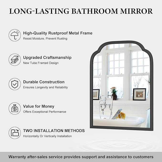 18X24 Inch Black Mirror for Wall - Image 7