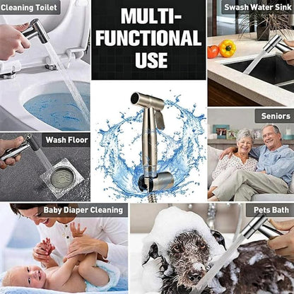 Modern Stainless Steel Handheld Bidet Sprayer Set - Image 4