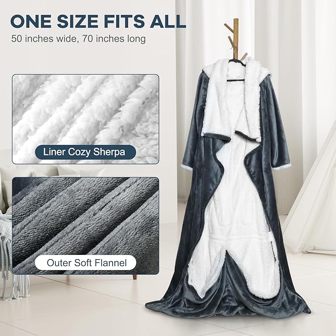Wearable Electric Blankets, Heated Snuggle Blanket, Foot Pocket, 10 Heating 3 - Image 3