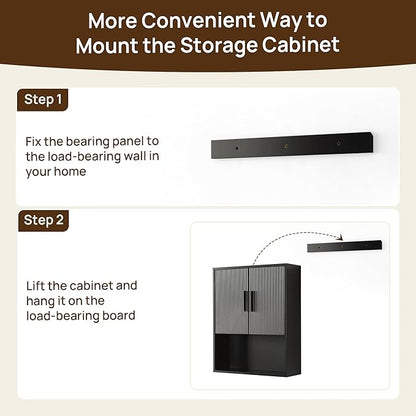 Modern Fluted Bathroom Wall Cabinet - Image 8