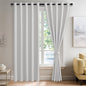JIUZHEN Greyish White Blackout Curtains by JIUZHEN