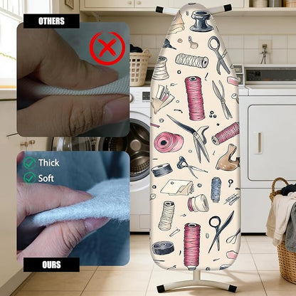 Nuxovilar Ironing Board Cover Needle Cotton 15x54 Inches | Ironing Board Cover - Image 4