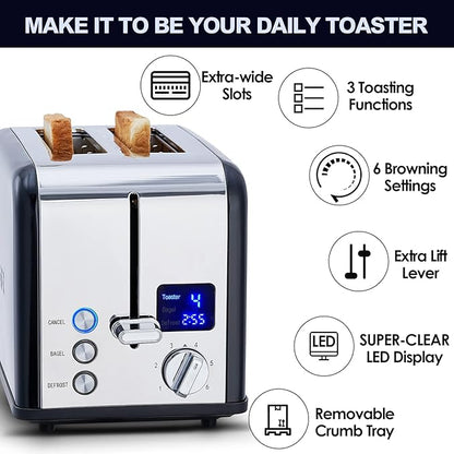 CUSIMAX 2 Slice Stainless Steel Toaster - Image 2